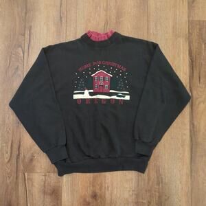 VTG Oregon Christmas Adult XL Double Collar Sweatshirt Grandma Grandpa Goth Emo